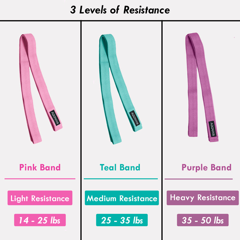 Adduns Long Resistance Bands for Working Out, Pull Up Bands, Fabric, Set of 3
