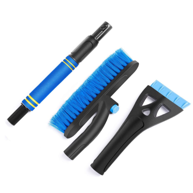 Adduns 2-n-1 Snow Brush and Ice Scraper Extendable, Scratch Free