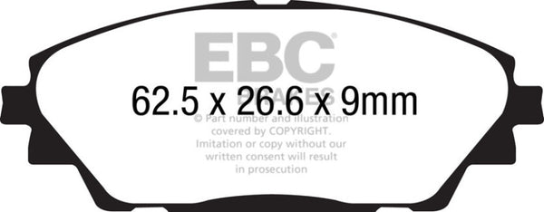 EBC 14+ Mazda 3 2.0 (Japan Build) Redstuff Front Brake Pads