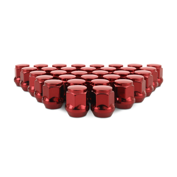 Mishimoto Steel Acorn Lug Nuts M14 x 1.5 - 32pc Set - Red