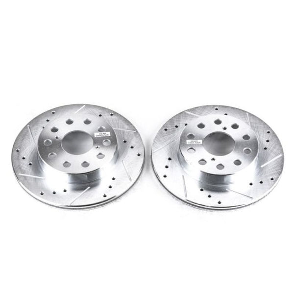 Power Stop 91-95 Toyota MR2 Rear Evolution Drilled & Slotted Rotors - Pair