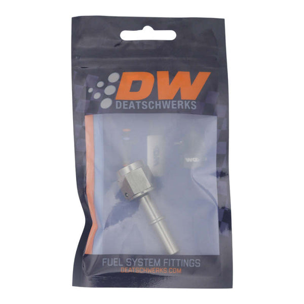 DeatschWerks 6AN Female Flare Swivel to 5/16in Male EFI Quick Disconnect - Anodized DW Titanium