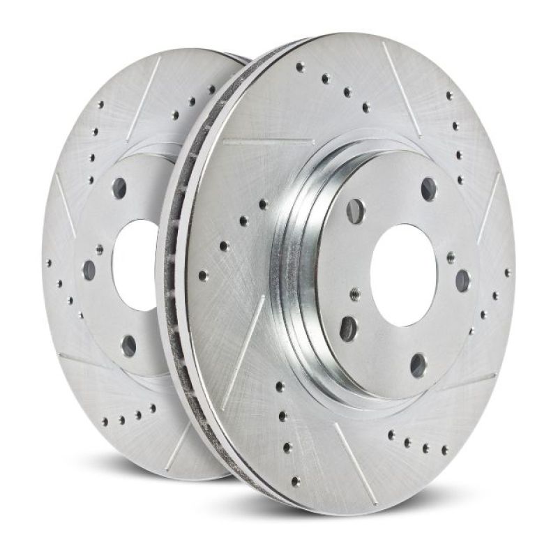 Power Stop 97-98 Acura Integra Rear Evolution Drilled & Slotted Rotors - Pair