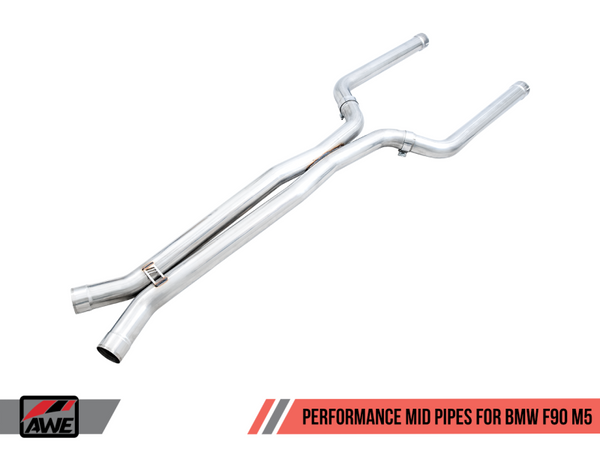 AWE Tuning 18-19 fits BMW F90 M5 Non-Resonated Performance Mid Pipes