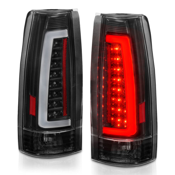 ANZO 1999-2000 fits Cadillac Escalade LED Taillights Black Housing Clear Lens Pair