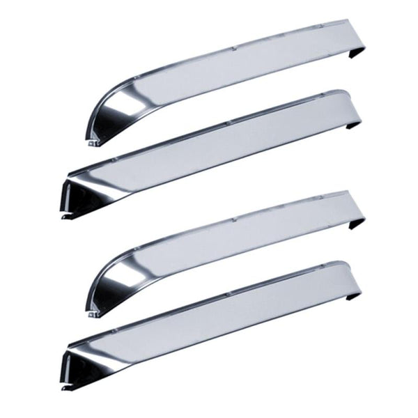 AVS 84-91 fits Jeep Grand Wagoneer Ventshade Front & Rear Window Deflectors 4pc - Stainless