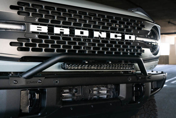 DV8 Offroad 2021-2022 fits Ford Bronco (Not For Factory Plastic Bumper) Factory Bumper Bull Bar - Black