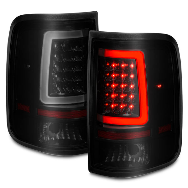 ANZO 2004-2006 fits Ford F-150 LED Tail Lights w/ Light Bar Black Housing Smoke Lens