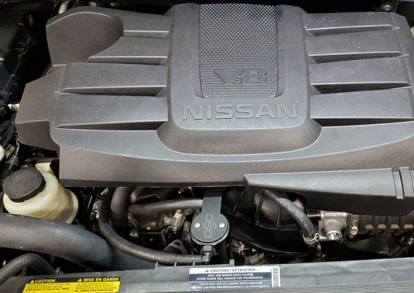 J&L 16-23 fits Nissan Titan 5.6L Passenger Side Oil Separator 3.0 - Black Anodized