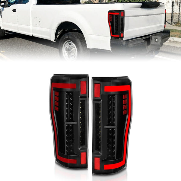 ANZO 2017+ fits Ford F-250 LED Taillights - Black/Clear