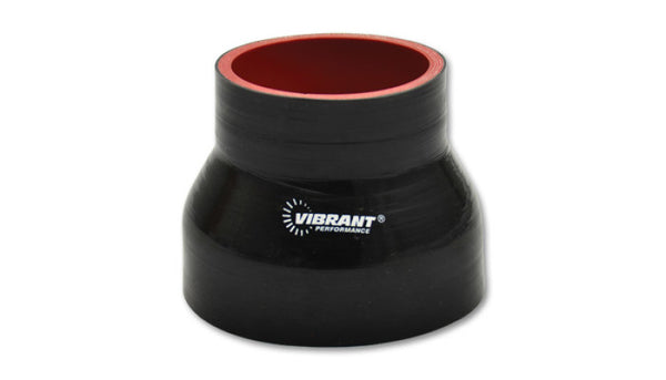 Vibrant Silicone Reducer Coupler 4.50in ID x 3.00in ID x 3.00in Long - Black
