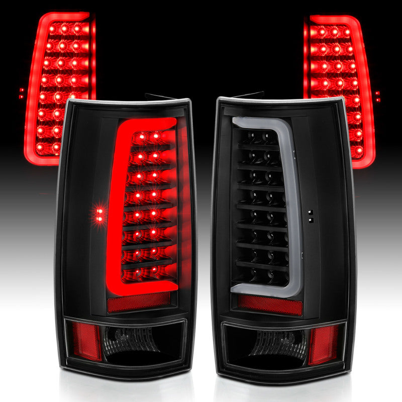 ANZO 2007-2014 fits Chevy Tahoe LED Taillight Plank Style Black w/Clear Lens