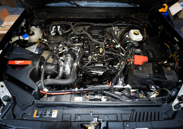 Injen 21-23 Ford Bronco L4-2.3L Turbo EcoBoost SES Intercooler Pipes Wrinkle Red