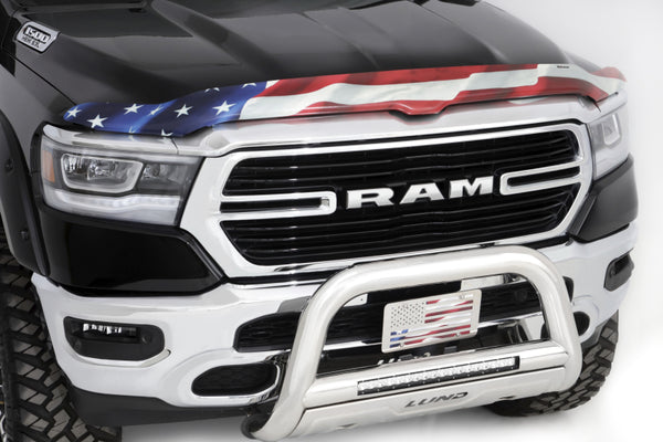 Stampede 2009-2018 fits Dodge Ram 1500 Excludes Rebel Models Vigilante Premium Hood Protector - Flag