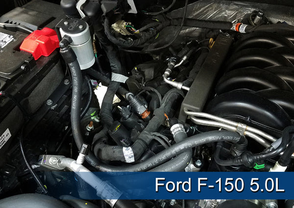 J&amp;L 2011-2023 fits Ford F-150 2.7L/3.5L/5.0L Passenger Side Oil Separator 3.0 - Clear Anodized