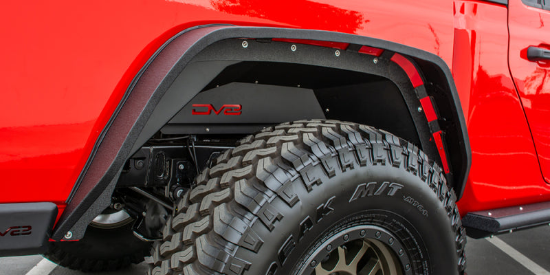 DV8 Offroad 201+ fits Jeep Gladiator Rear Inner Fenders - Black