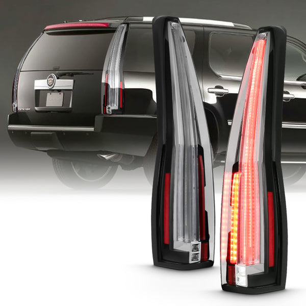 ANZO 2007-2014 fits Cadillac Escalade Led Taillights Red/Clear