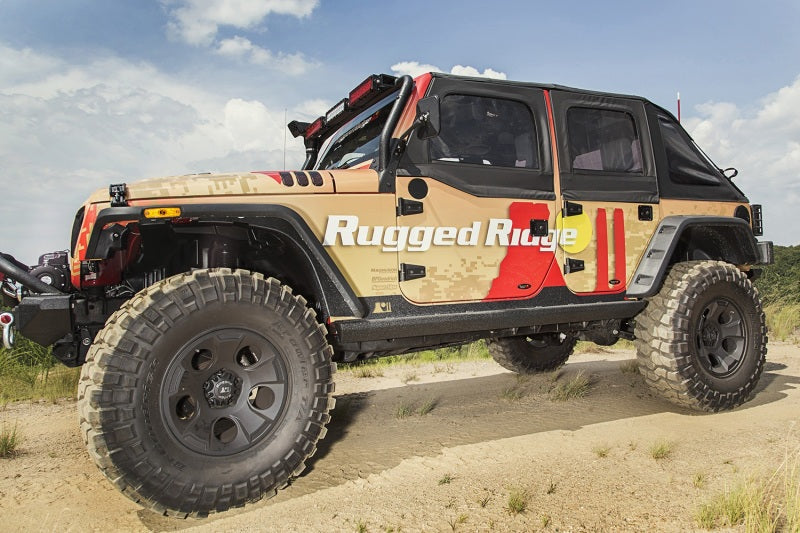 Rugged Ridge XHD Rock Sliders 07-18 fits Jeep Wrangler JK 4 Door