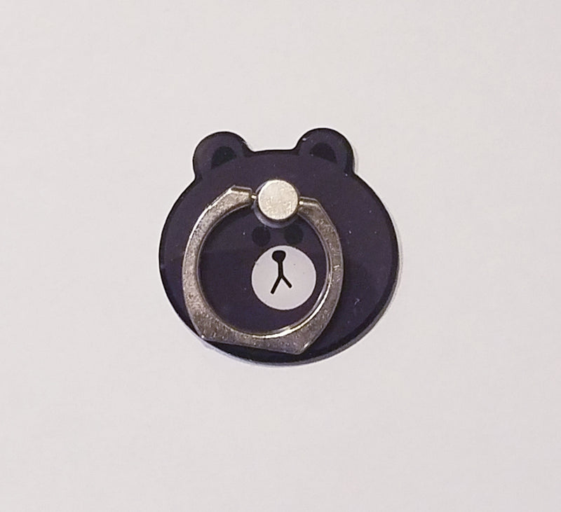 360 Degree Rotating Ring Stent Kickstand - Black Bear