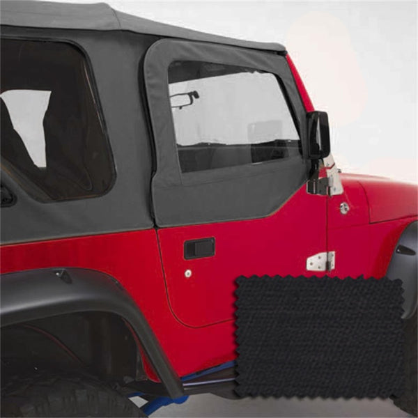 Rugged Ridge Upper Soft Door Kit Black Diamond 03-06 fits Jeep Wrangler
