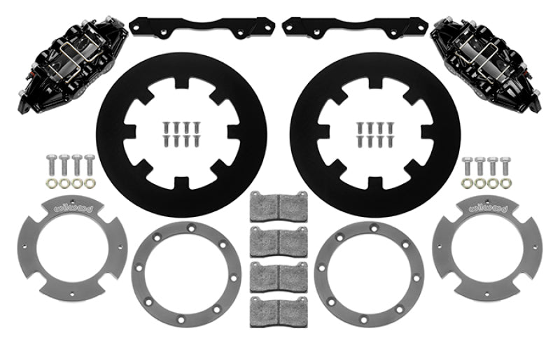 Wilwood 17-21 Can-Am X3RS Black 6-Piston Rear Kit 11.25in - Undrilled Rotors