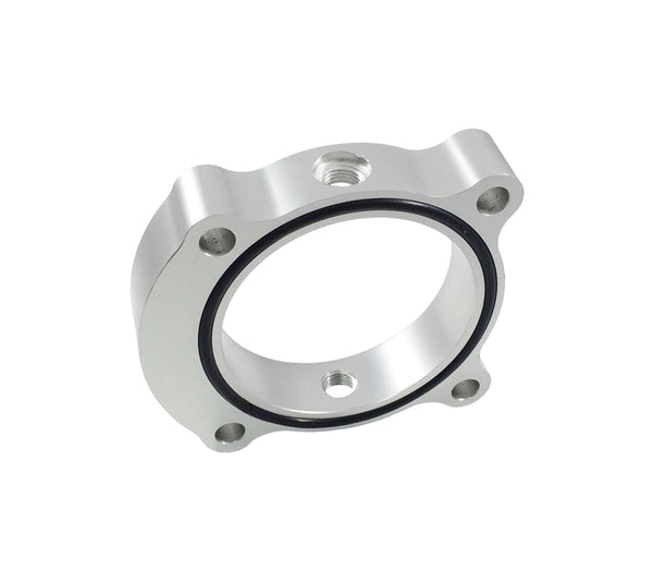 Torque Solution Throttle Body Spacer (Silver): 2013+ fits Hyundai Genesis Coupe 2.0T