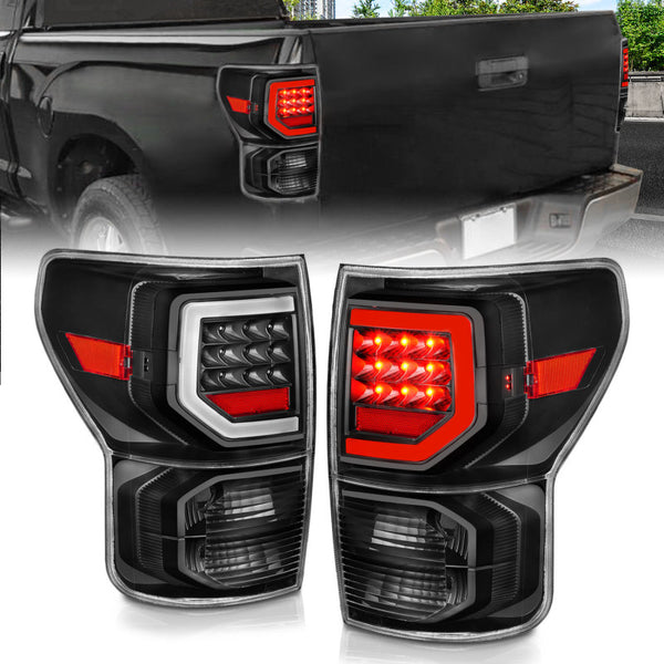 Anzo 07-11 fits Toyota Tundra Full LED Tailights Black Housing Clear Lens G2 (w/C Light Bars)