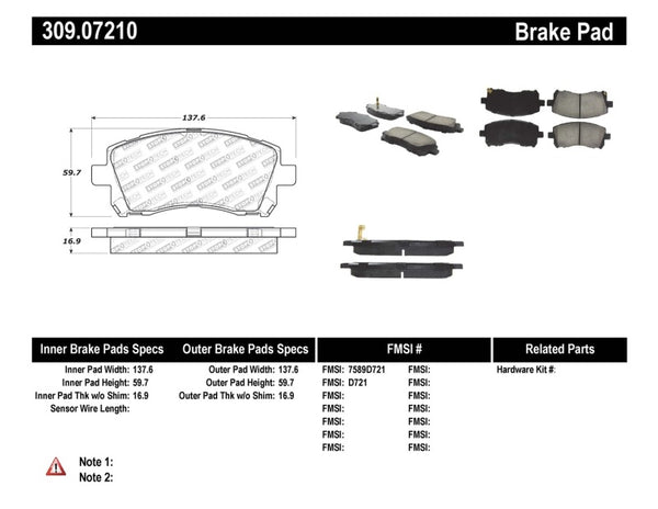 StopTech Performance 02-03 fits WRX Front Brake Pads