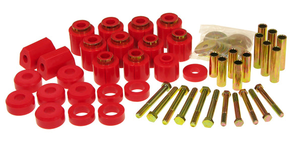 Prothane 87-96 fits Jeep YJ 1in Lift Body Mount Kit - Red
