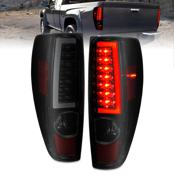 ANZO 2004-2012 fits Chevrolet Colorado/ GMC Canyon LED Tail Lights w/ Light Bar Black Housing Smoke Lens