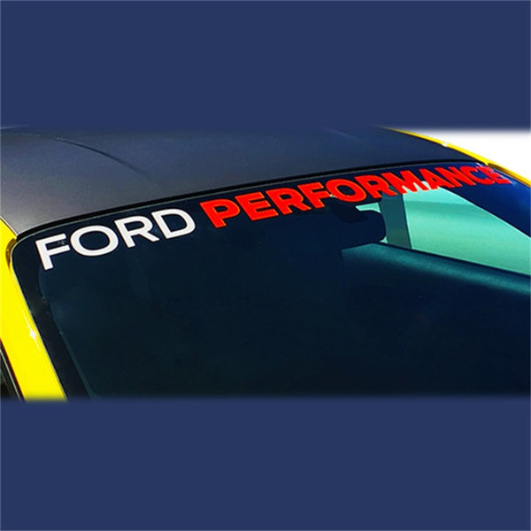 Ford Performance 2015-2017 Mustang Windshield Banner fits Ford Performance - White / Red