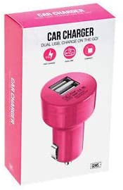 Gems Dual USB Charger - Pink