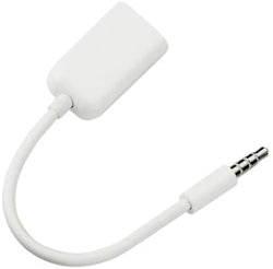 Dual 3.5mm Data Cable for Smartphones - White