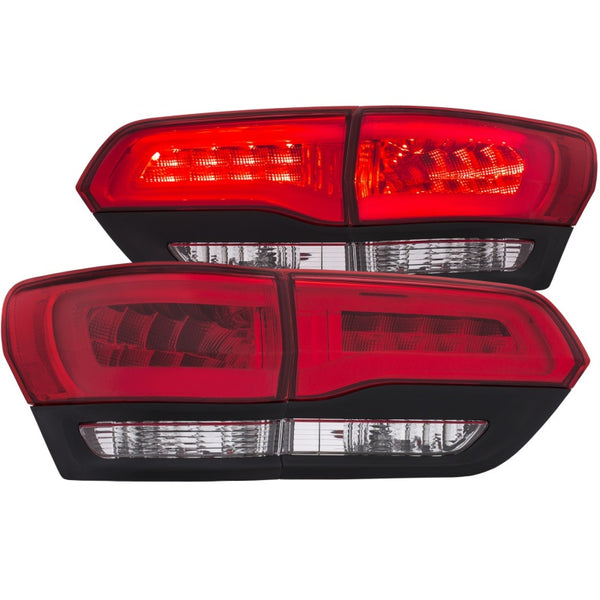 ANZO 2014-2016 fits Jeep Grand Cherokee LED Taillights Red/Clear
