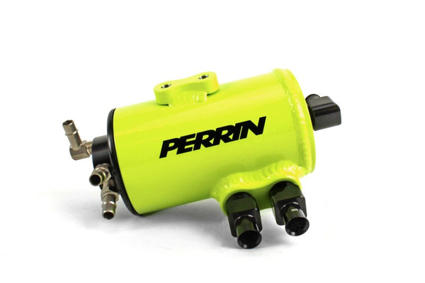 Perrin 08-14 fits Subaru fits WRX/STI Air Oil Separator - Neon Yellow