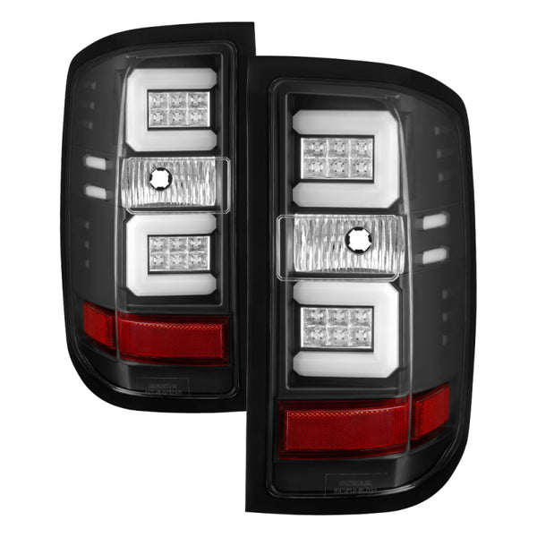 Spyder fits Chevy Silverado 2016-2017 Light Bar LED Tail Lights - Black ALT-YD-CS16-LED-BK