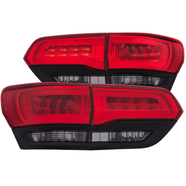 ANZO 2014-2016 fits Jeep Grand Cherokee LED Taillights Red/Smoke