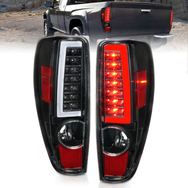 ANZO 2004-2012 fits Chevrolet Colorado/ GMC Canyon LED Tail Lights w/ Light Bar Black Housing