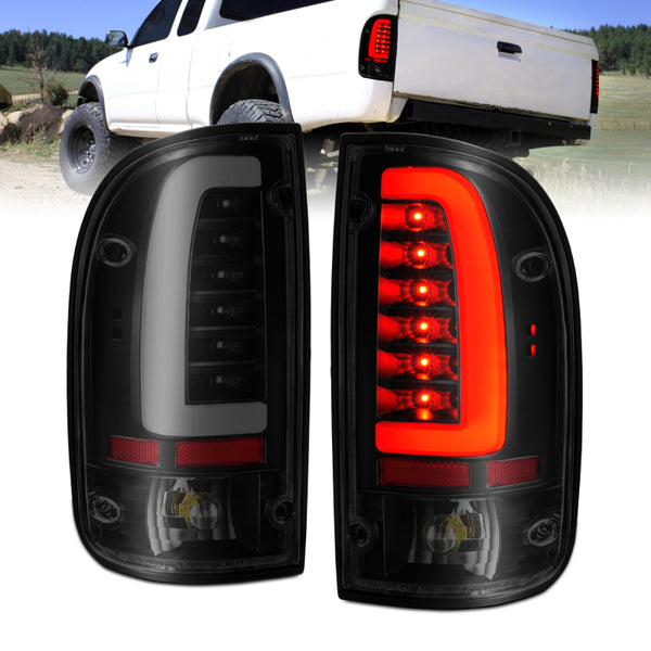 ANZO 1995-2000 fits Toyota Tacoma LED Taillights Black Housing Smoke Lens (Pair)