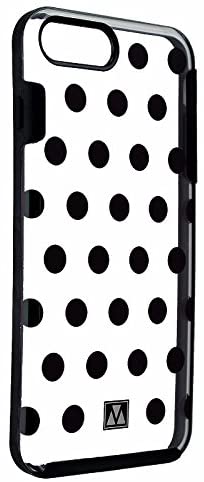 M-Edge Glimpse Series Protective Case for iPhone 8 Plus/7 Plus - Black Polka Dots