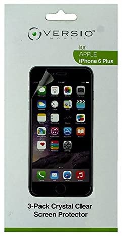 Versio Mobile 3-Pack of Screen Protectors for iPhone 6 Plus Crystal Clear