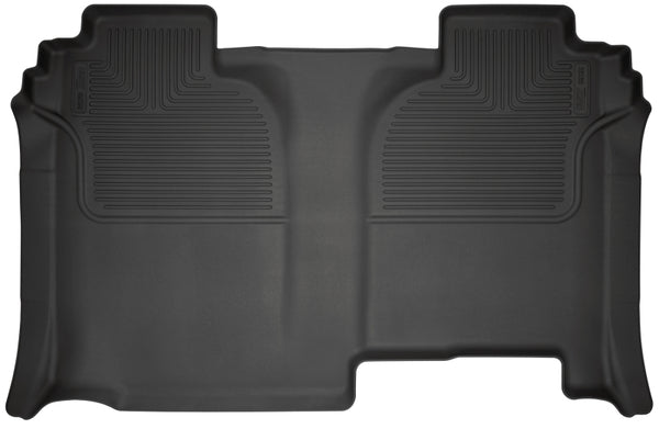 Husky Liners 19-23 fits Chevrolet Silverado 1500 CC WeatherBeater Black 2nd Row Floor Liners