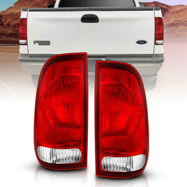 ANZO 1997-2003 fits Ford F-150 Taillight Red/Clear Lens (OE Replacement)
