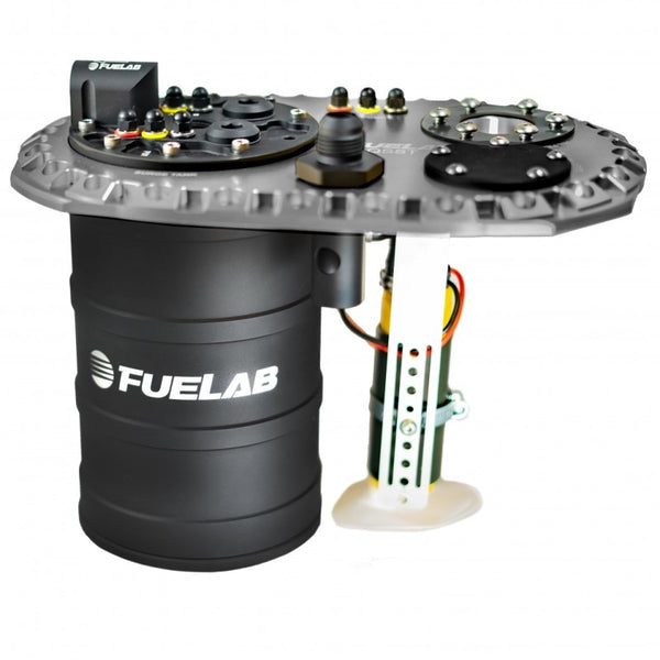 Fuelab Quick Service Surge Tank w/49442 Lift Pump & Dual 340LPH Pumps - Titanium