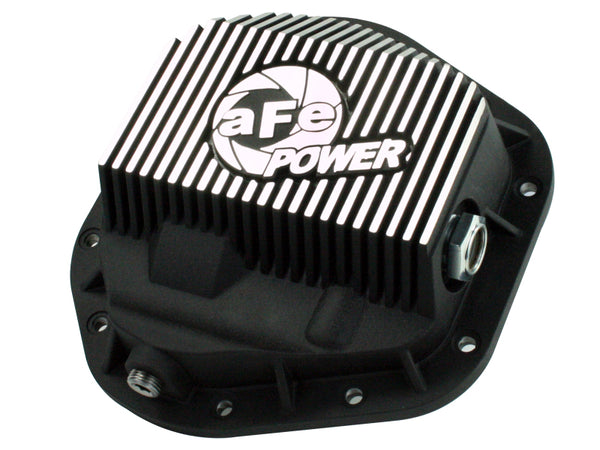 aFe Power Front Differential Cover 5/94-12 fits Ford Diesel Trucks V8 7.3/6.0/6.4/6.7L (td) Machined Fins