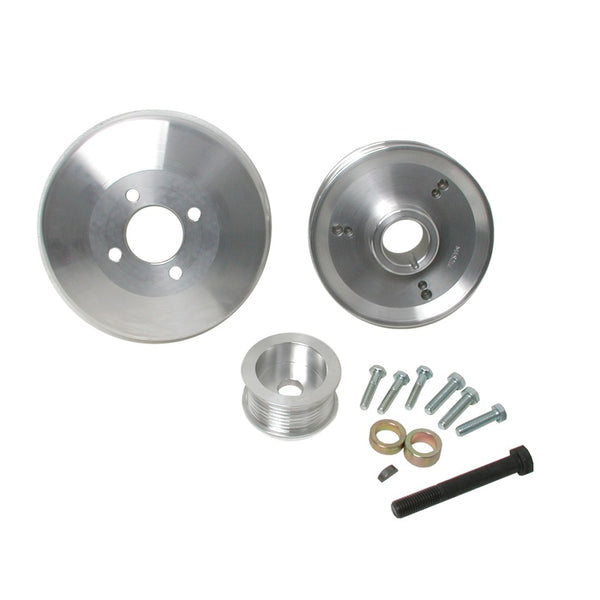 BBK 97-04 fits Ford F150 Expedition 4.6 5.4 Underdrive Pulley Kit - Lightweight CNC Billet Aluminum (3pc)