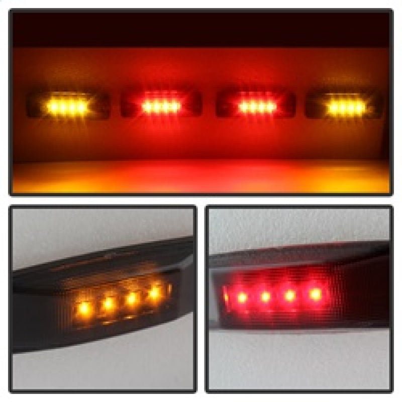 Xtune fits Dodge Ram 94-02 Dually 2 Red LED+2 Amber LED Fender Lights 4pcs Smoke ACC-LED-DR94-FE-SM