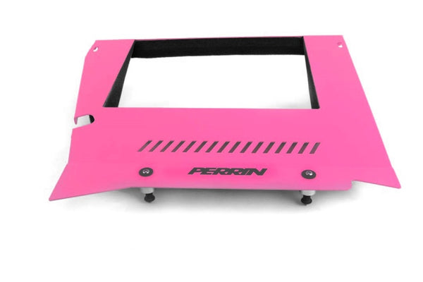 Perrin 2015+ fits Subaru fits WRX Engine Cover Kit (Intercooler Shroud + Pulley Cover) - Hyper Pink