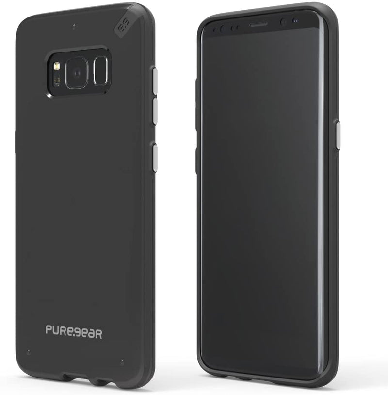 PureGear Slim Shell Series Protective Case for Galaxy S8+ Plus- Black