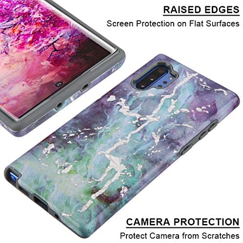 MyBat Fuse Hybrid Cover for SAMSUNG Galaxy Note 10 Plus 6.8 Green Marbling Iron Gray